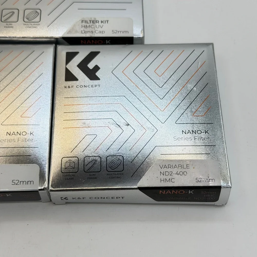 K&F Concept Nano-K Series 52mm Filter Set Variable ND2-400 and UV HMC 3 Pack